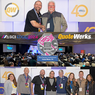 QuoteWerks Awarded Best Partner Involvement at ASCII EDGE Event in Costa Mesa, California