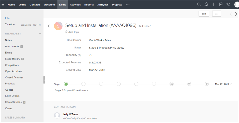 zoho creator pulling data from crm