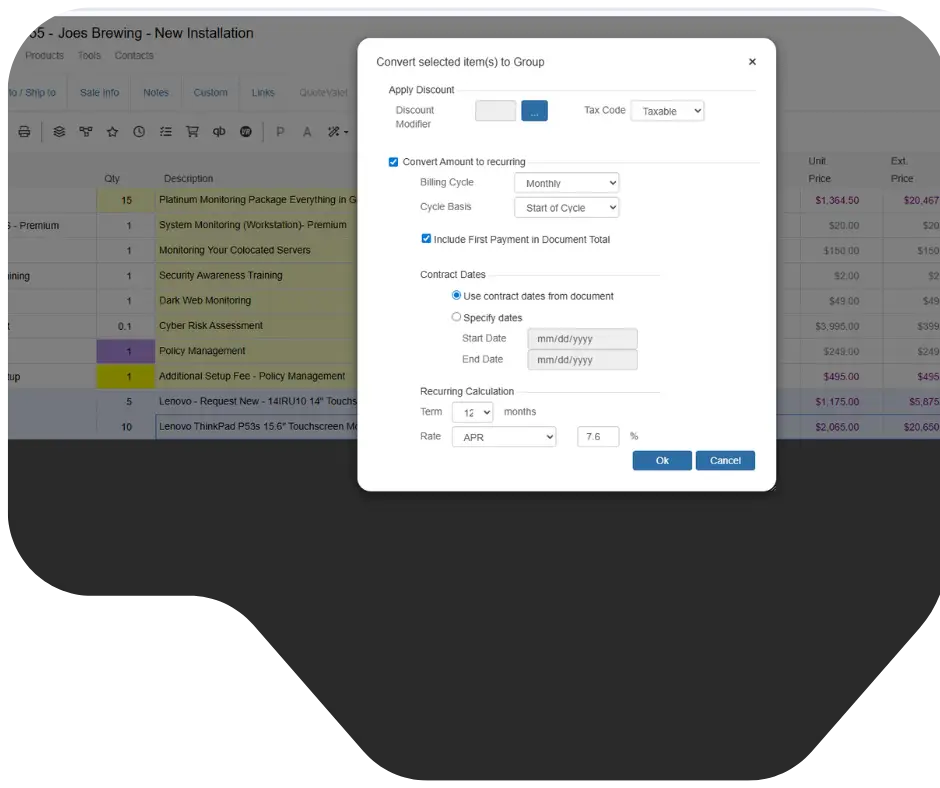 package solutions into recurring revenue, leasing, and haas offers